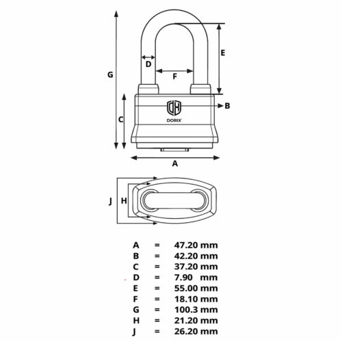 DXMP04-45mm-L-Dimensions